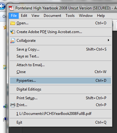 File menu under Windows File menu under Windows